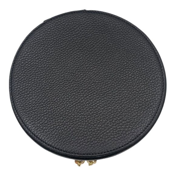 NWOT Cuyana Pebbled Leather Wellness Case Travel Jewelry Black Gold Hardware - Picture 2 of 9